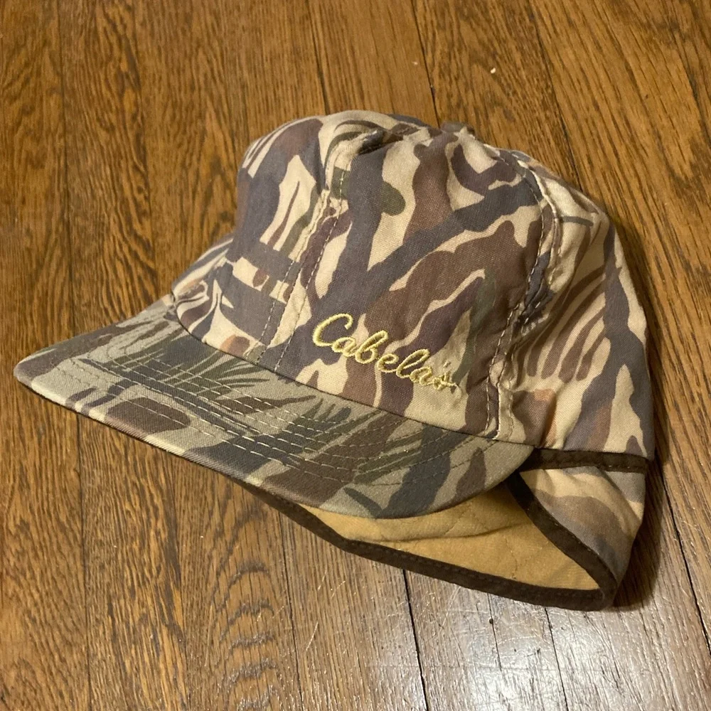 Vtg CABELA’S CAMO TRAPPER CAP